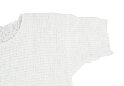 ISSEY MIYAKE Stretch Pleated T-Shirt White Size M