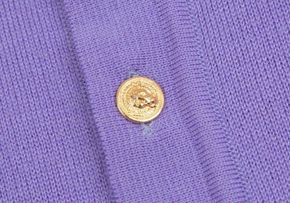 Versace VERSUS Lion Button Collared Knit Sweater Size 48