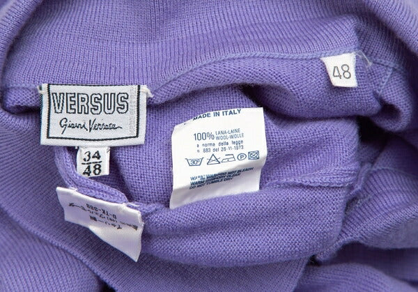 Versace VERSUS Lion Button Collared Knit Sweater Size 48