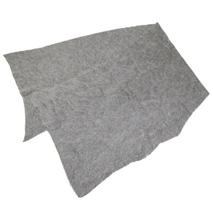 LIMI feu Mohair Wool Hairy Knit Light Gray Muffler