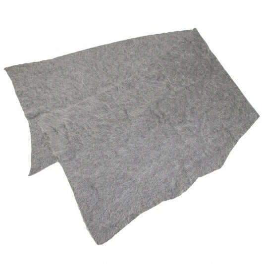 LIMI feu Mohair Wool Hairy Knit Light Gray Muffler