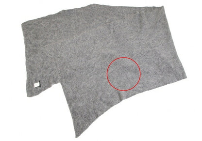 LIMI feu Mohair Wool Hairy Knit Light Gray Muffler