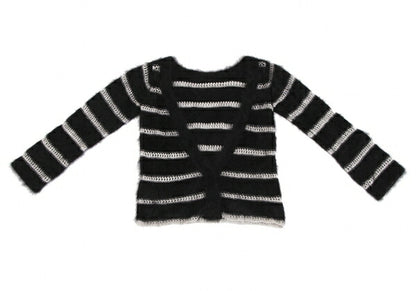 GIORGIO ARMANI Angora Blend Shaggy Cardigan Black Size M