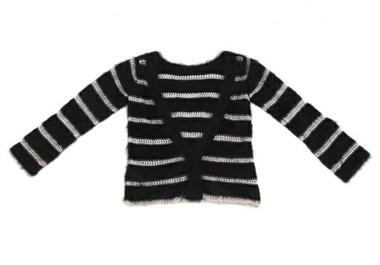 GIORGIO ARMANI Angora Blend Shaggy Cardigan Black Size M