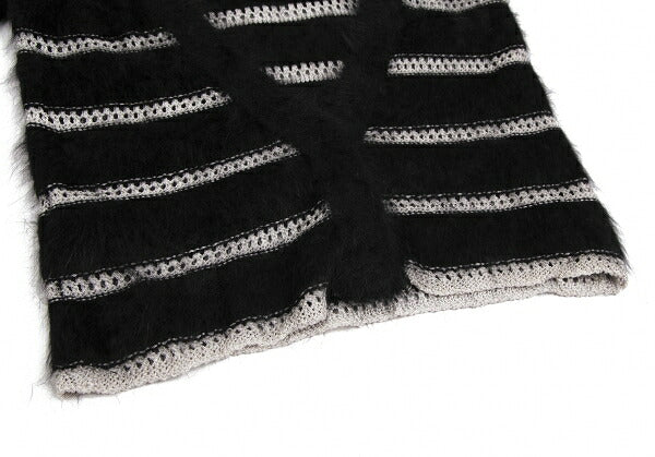 GIORGIO ARMANI Angora Blend Shaggy Cardigan Black Size M