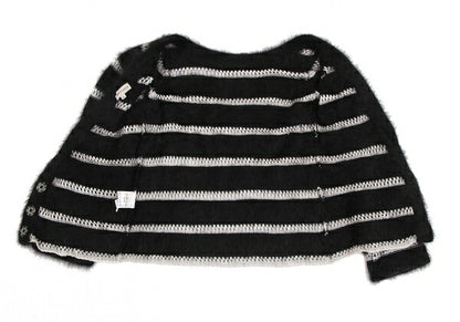 GIORGIO ARMANI Angora Blend Shaggy Cardigan Black Size M