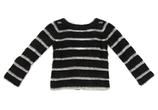 GIORGIO ARMANI Angora Blend Shaggy Cardigan Black Size M