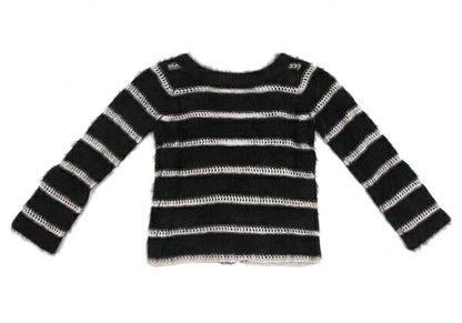GIORGIO ARMANI Angora Blend Shaggy Cardigan Black Size M