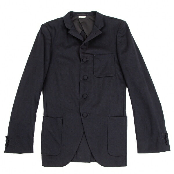 COMME des GARCONS HOMME PLUS Stretch Wool Jacket Navy Size S