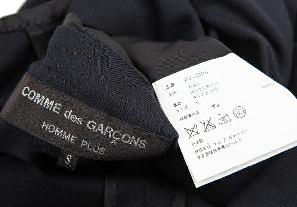 COMME des GARCONS HOMME PLUS Stretch Wool Jacket Navy Size S