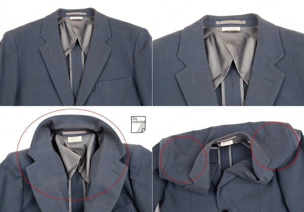 COMME des GARCONS HOMME PLUS Cotton Blazer Blue-Gray Size S