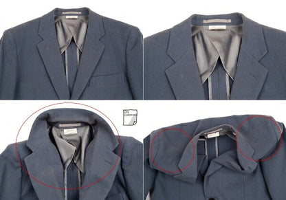 COMME des GARCONS HOMME PLUS Cotton Blazer Blue-Gray Size S