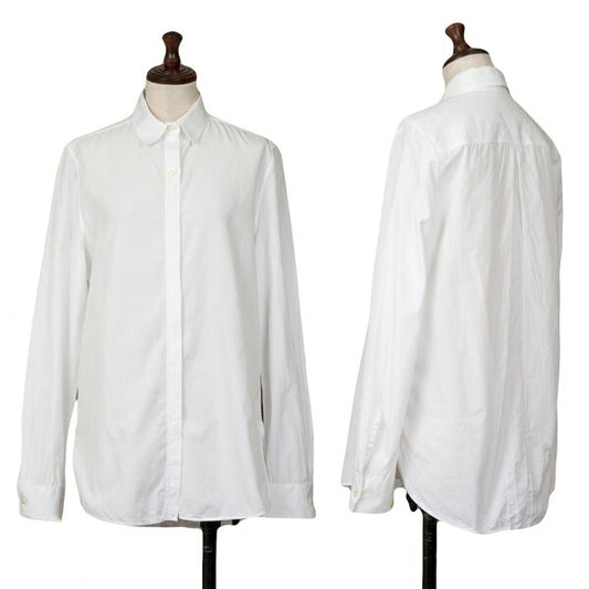 BALENCIAGA Cotton Fly Front Button Up Shirt White Size 38
