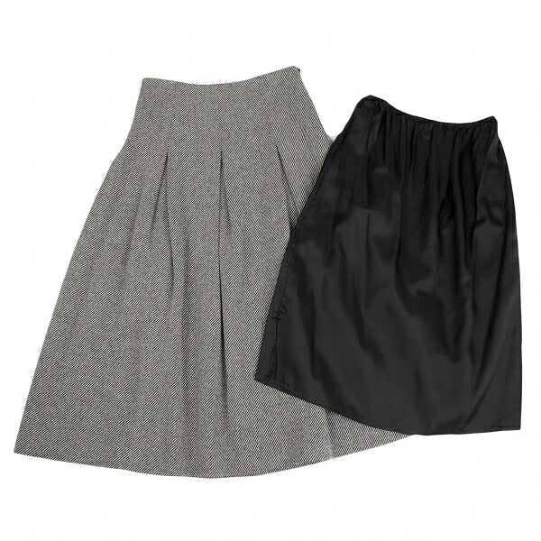 Yohji Yamamoto NOIR Skewed Stripe Pleat Black Beige Skirt Size 1