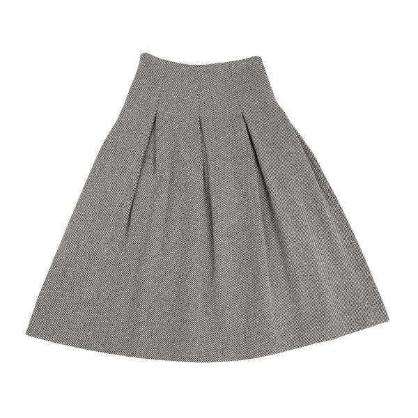 Yohji Yamamoto NOIR Skewed Stripe Pleat Black Beige Skirt Size 1
