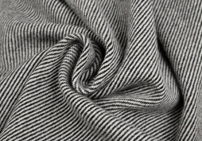 Yohji Yamamoto NOIR Skewed Stripe Pleat Black Beige Skirt Size 1
