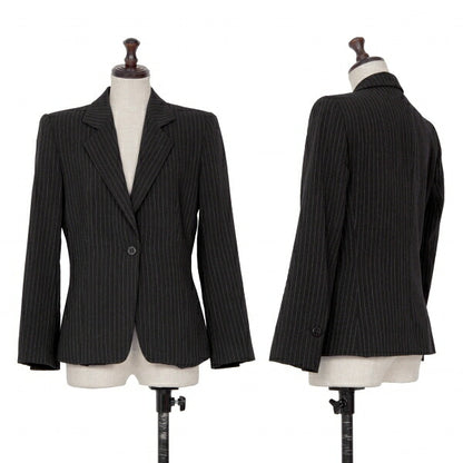 ARMANI COLLEZIONI Pinstripe 1 Button Jacket Black Size 38