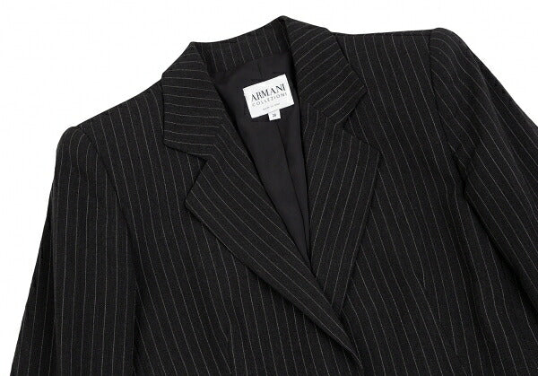 ARMANI COLLEZIONI Pinstripe 1 Button Jacket Black Size 38