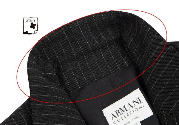 ARMANI COLLEZIONI Pinstripe 1 Button Jacket Black Size 38