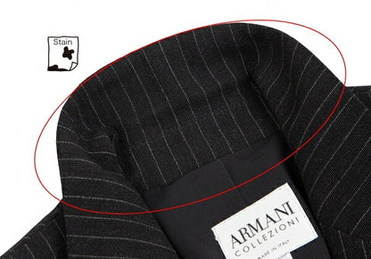 ARMANI COLLEZIONI Pinstripe 1 Button Jacket Black Size 38