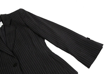ARMANI COLLEZIONI Pinstripe 1 Button Jacket Black Size 38