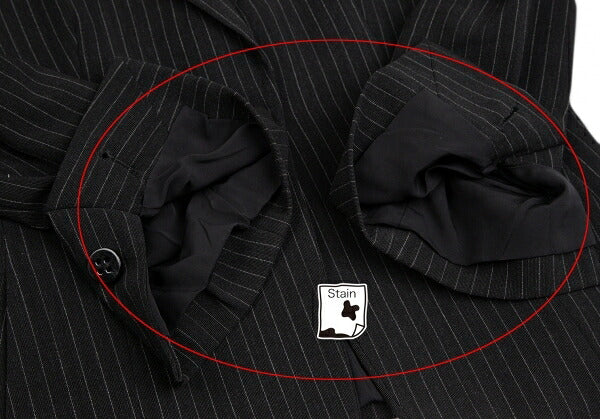 ARMANI COLLEZIONI Pinstripe 1 Button Jacket Black Size 38