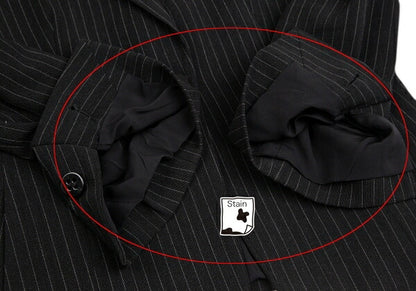 ARMANI COLLEZIONI Pinstripe 1 Button Jacket Black Size 38