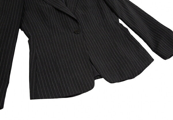 ARMANI COLLEZIONI Pinstripe 1 Button Jacket Black Size 38