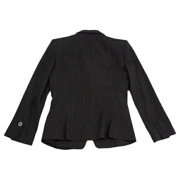 ARMANI COLLEZIONI Pinstripe 1 Button Jacket Black Size 38