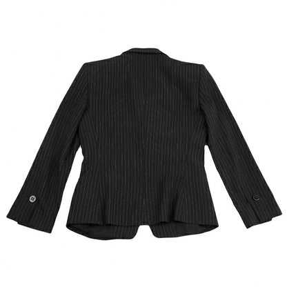 ARMANI COLLEZIONI Pinstripe 1 Button Jacket Black Size 38