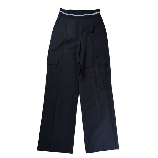 HELMUT LANG Center Press Cargo Straight Slacks Black Size 00