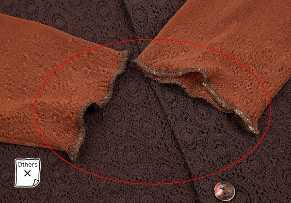 Jean Paul GAULTIER MAILLE Lace Power Net Shirt Brown Size S