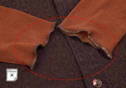 Jean Paul GAULTIER MAILLE Lace Power Net Shirt Brown Size S