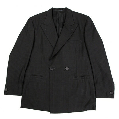 GIANNI VERSACE DB Shadow Stripe Jacket Charcoal Size L