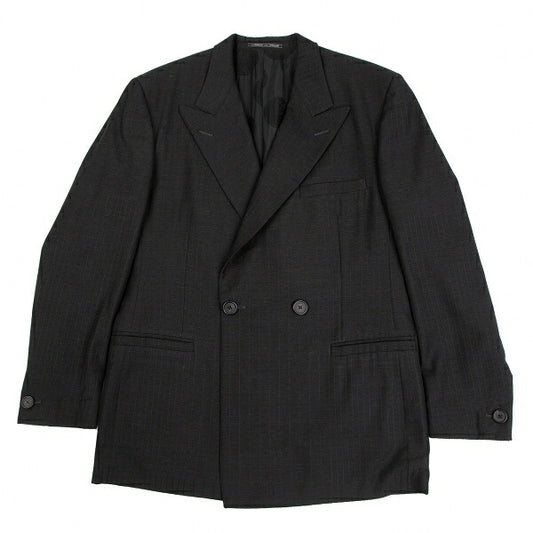 GIANNI VERSACE DB Shadow Stripe Jacket Charcoal Size L