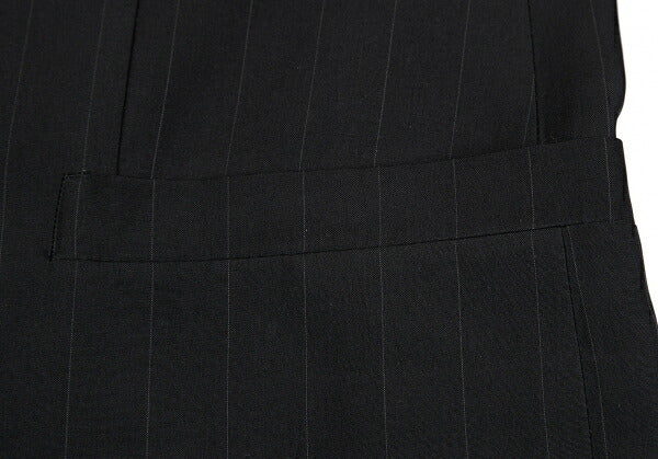 GIANNI VERSACE Black Silk Pinstripe 3-Button Jacket Size 48