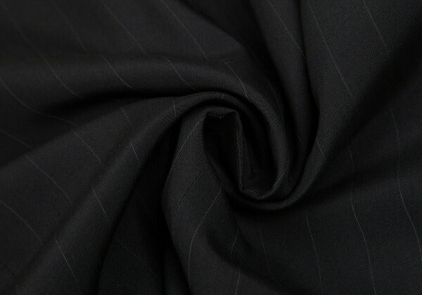 GIANNI VERSACE Black Silk Pinstripe 3-Button Jacket Size 48
