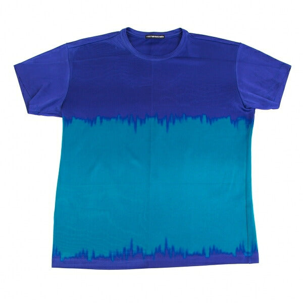 ISSEY MIYAKE MEN Hand-Dyed T-Shirt Blue-Emerald Size 4