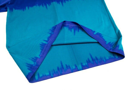 ISSEY MIYAKE MEN Hand-Dyed T-Shirt Blue-Emerald Size 4