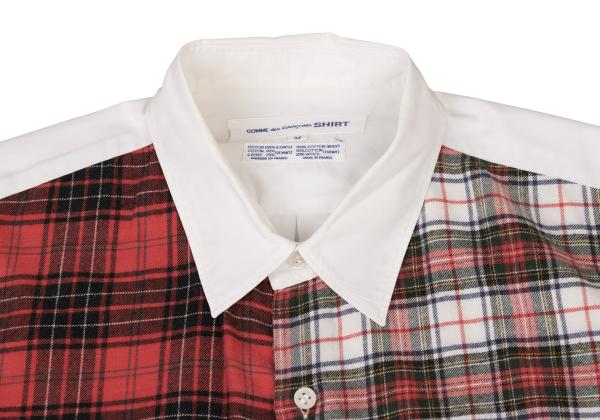 COMME des GARCONS SHIRT Front Tartan Check Shirt Red Size M