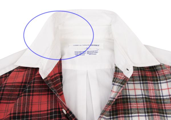 COMME des GARCONS SHIRT Front Tartan Check Shirt Red Size M