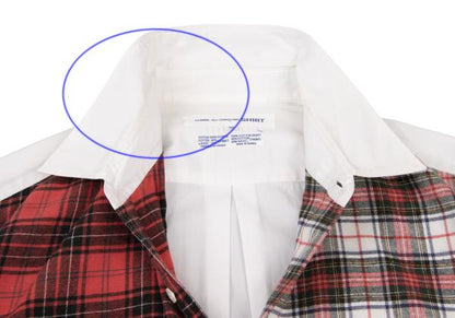 COMME des GARCONS SHIRT Front Tartan Check Shirt Red Size M