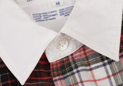 COMME des GARCONS SHIRT Front Tartan Check Shirt Red Size M
