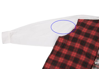 COMME des GARCONS SHIRT Front Tartan Check Shirt Red Size M