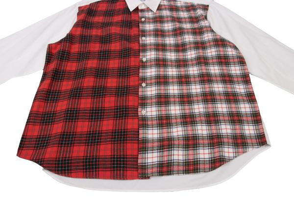 COMME des GARCONS SHIRT Front Tartan Check Shirt Red Size M