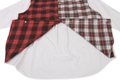 COMME des GARCONS SHIRT Front Tartan Check Shirt Red Size M