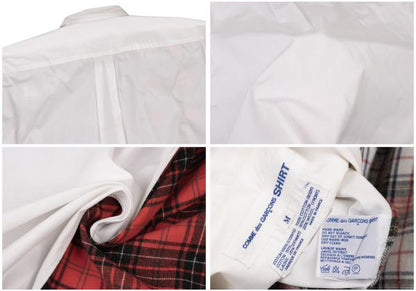 COMME des GARCONS SHIRT Front Tartan Check Shirt Red Size M