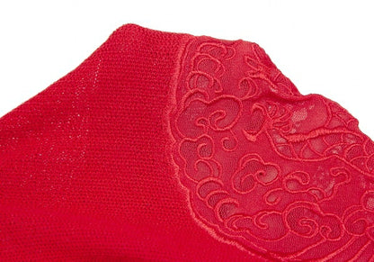VIVIENNE TAM Side Embroidered Knit Top