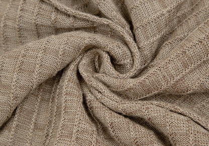 ISSEY MIYAKE MEN Ribbed Weave Patchwork Sweater Beige Size M
