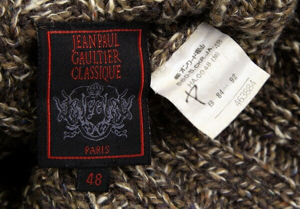 Jean Paul GAULTIER CLASSIQUE Wool Sweater Brown Size 48